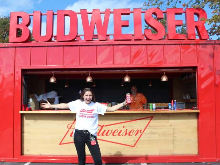 Then, I grabbed a beer. Shortly after the World Cup, Budweiser became one of the NWSL