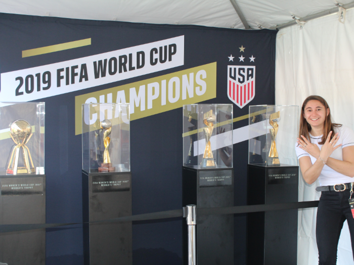 I took a photo with the USWNT