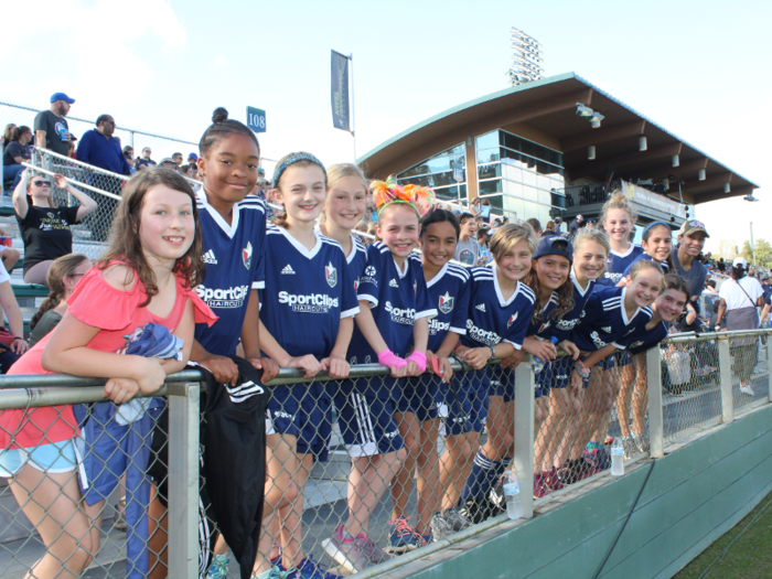 Plenty of young fans from both sides packed the stands.