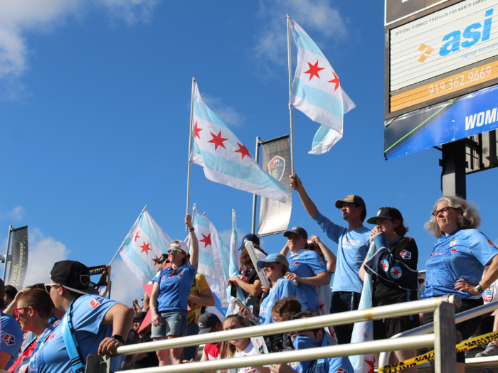 But the Red Stars fan section — dubbed "Chicago Local 134" — was a very significant presence at Sahlen