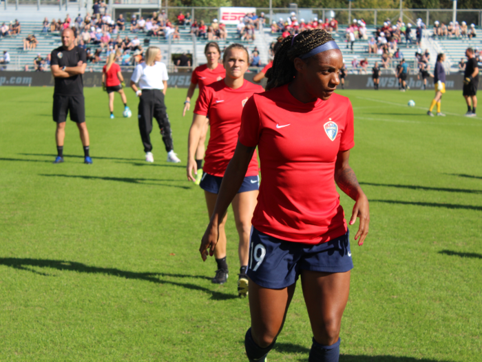 ... midfielder Crystal Dunn...