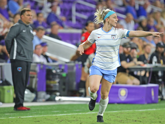 And Julie Ertz, who has twice won the World Cup with the USWNT, is the captain of the Red Stars.