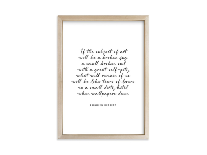 A print of their favorite lyric, poem, or quote