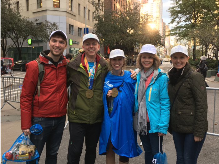 It was crazy to see the sun setting around 4 p.m. when we had finally left Central Park. Some runners are on the course until the evening, so we were glad to be done.