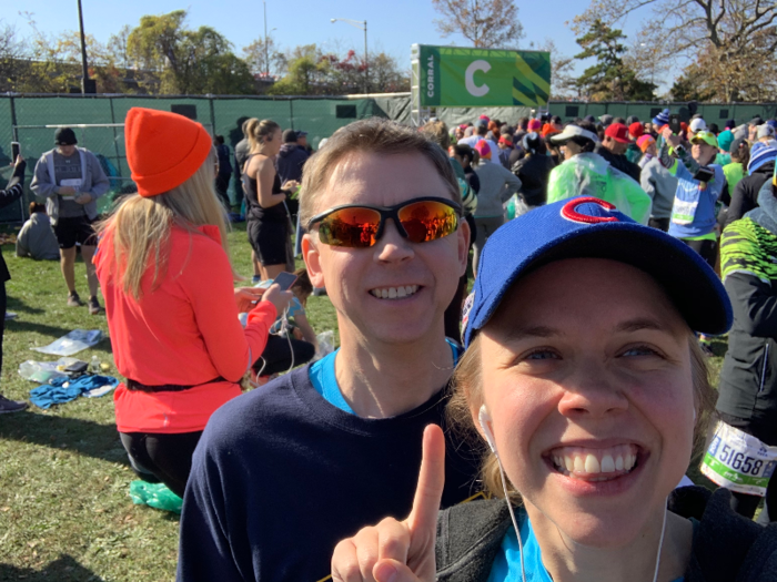 At the start, runners were assigned to three different-colored zones: blue, green, or orange. Those dictated which way we