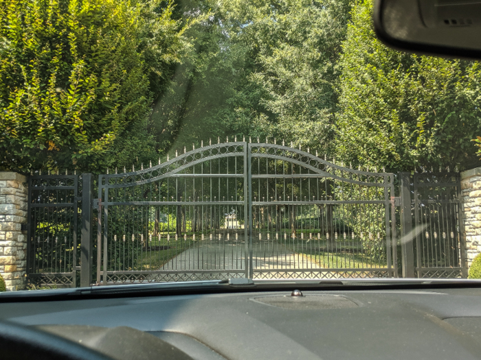 ... and had to pass through a security gatehouse to get in.