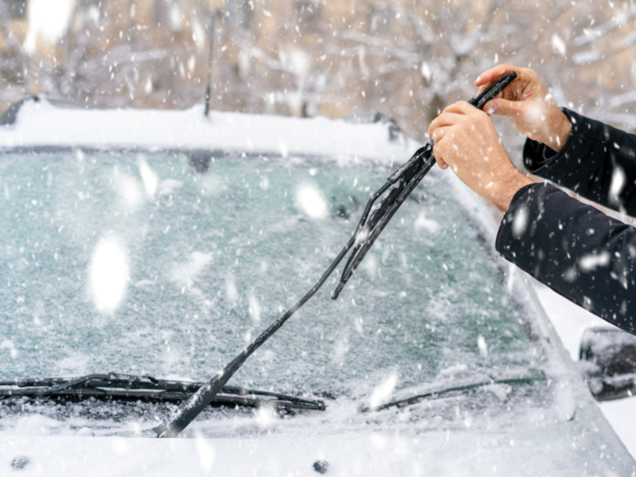 Get new wiper blades.