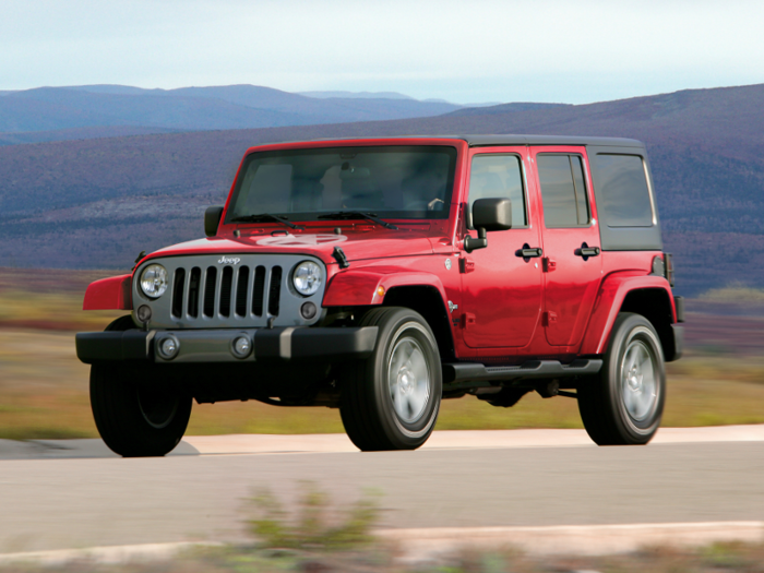 1. Jeep Wrangler Unlimited: 30% depreciation. Difference: $12,188.