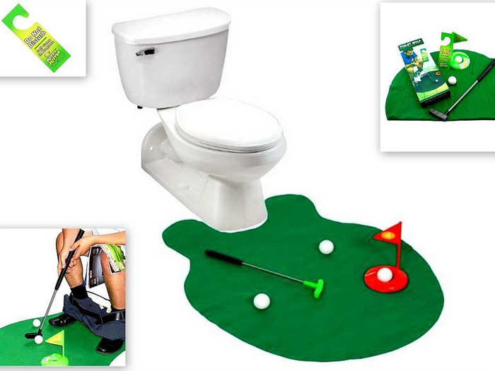 A practice putting green for the bathroom