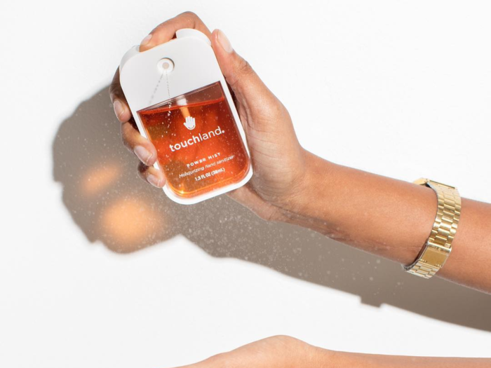 An elevated hand sanitizer that fends off germs