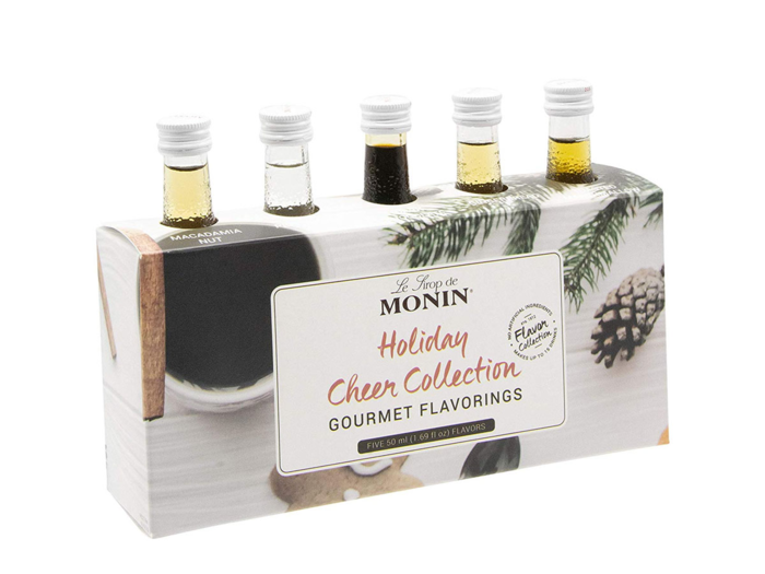 A set of festive flavorings for holiday beverages