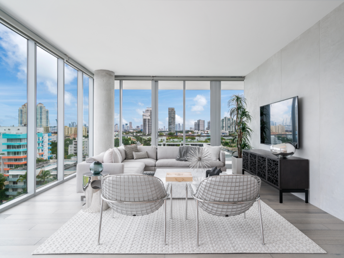 The penthouse also has plenty of indoor lounging space.