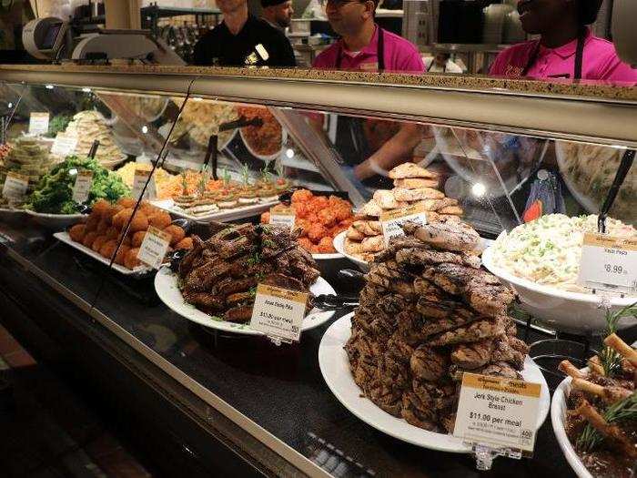 6. FOOD COURT: Wegmans has a massive selection of hot food and takeout, with stations for Asian and Mediterranean food as well as a pizza counter, burger bar, and bakery.