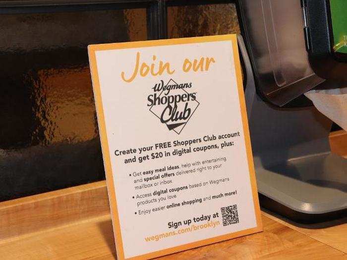 Wegmans shoppers also have the option to join the Wegmans Shoppers Club for extra deals and coupons.