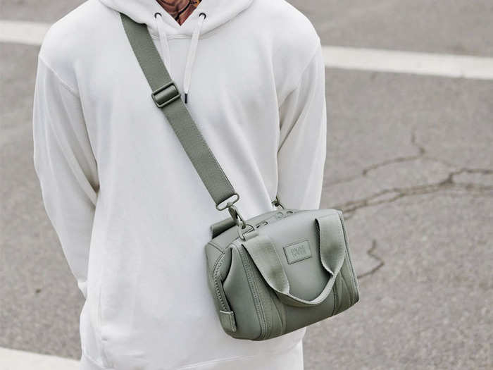 A mini duffel crossbody with a distinctive look