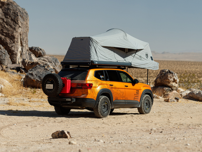 There’s also a fold-over roof tent and an awning system and some interior accessories sourced from Volkswagen.