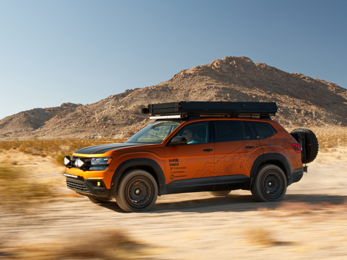 Like the Basecamp concept, the Adventure has been lifted with a coilover suspension and has upgraded tires and fender flares.