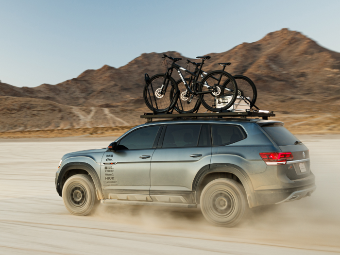 It has also been fitted with all-terrain tires and features Volkswagen’s 4Motion all-wheel-drive system.