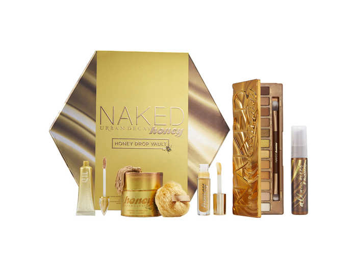 An all-gold makeup set that