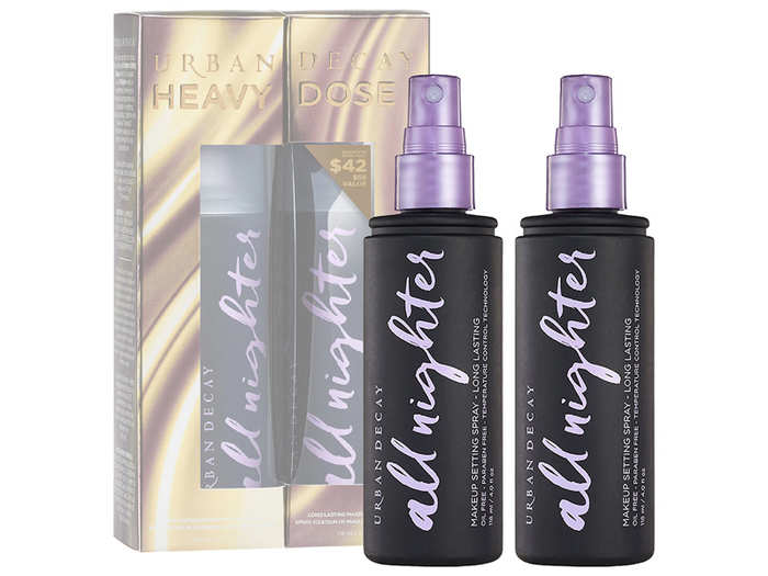 Heavy-duty makeup setting sprays