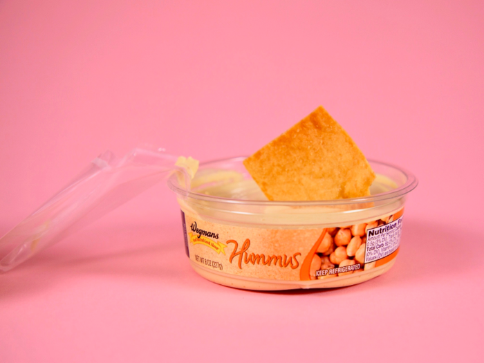 WINNER: Wegmans — Once again, Wegmans came out on top for its smoother, richer, and more compact hummus that seemed perfect for eating with pita chips. Plus, it was cheaper than the Trader Joe