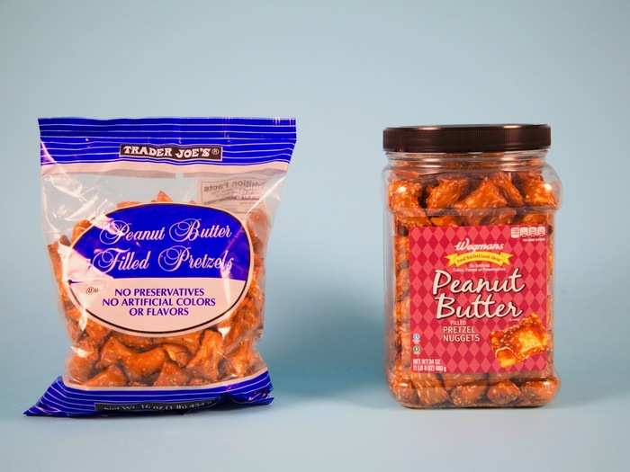 1. PEANUT BUTTER PRETZELS — This iconic snack is sold in various forms and under various brands. It wasn