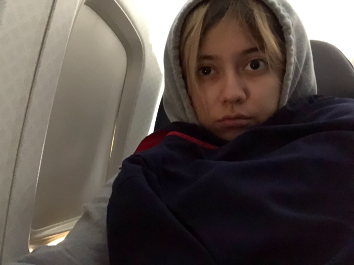 My experience on the American Airlines flight was a bit sickening. There was high turbulence and it was cold ...