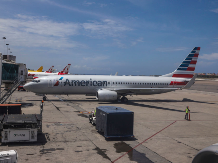 There are two versions of the AA Boeing 737-800. I was on version two — which has 12 more seats than version one — for a total of 172 seats.