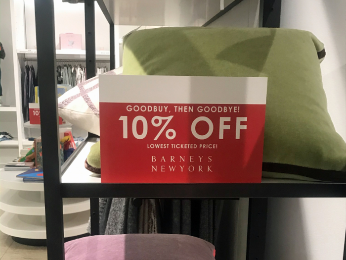 That was perhaps because it was clear that the entire floor was 10% off — no room for confusion.