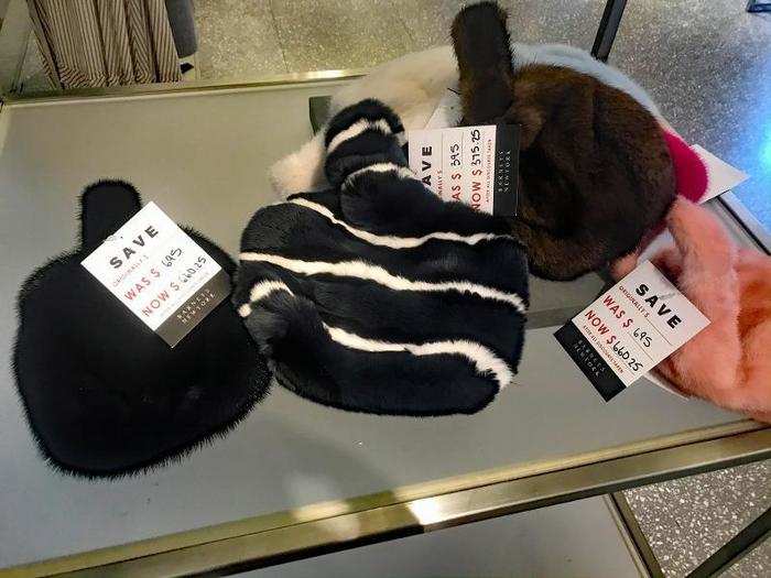 ... like this pile of fur hats.