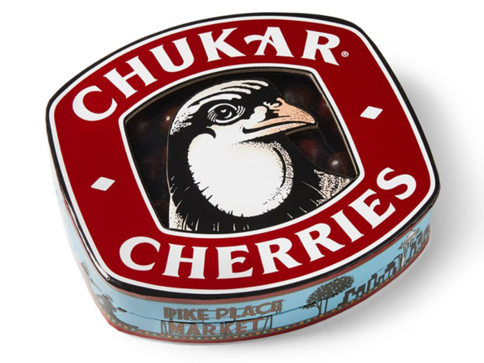 Chocolate-covered cherries in a tin they