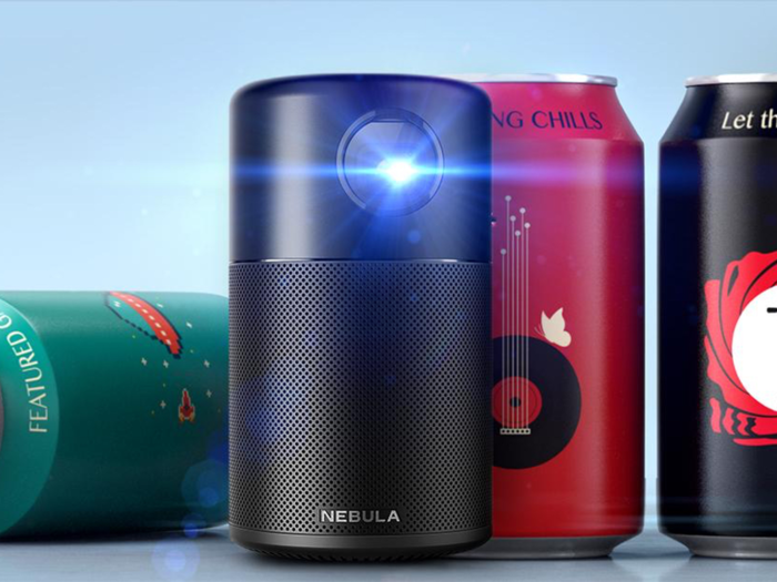 A projector the size of a soda can