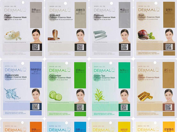 A bunch of Korean sheet masks