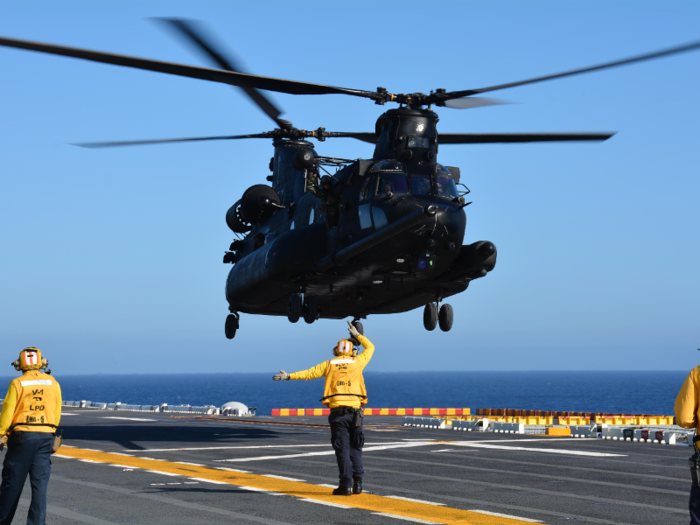 The Night Stalkers also fly the MH-47 Chinook.