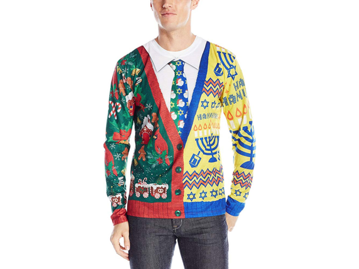 An ugly Chrismukkah sweater