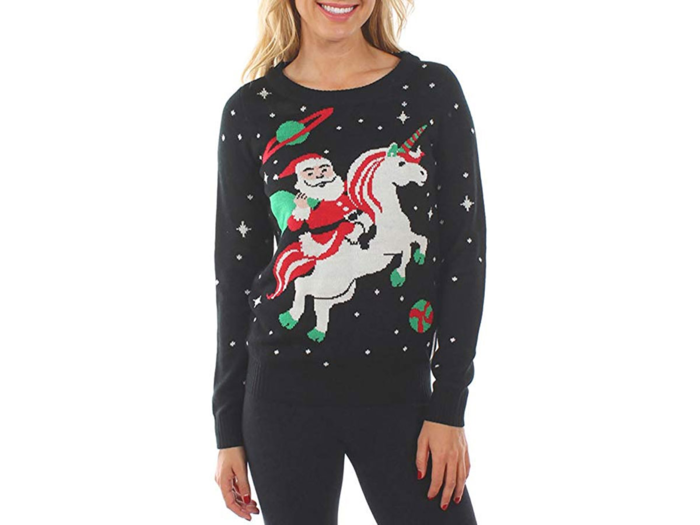 A celestial Santa sweater