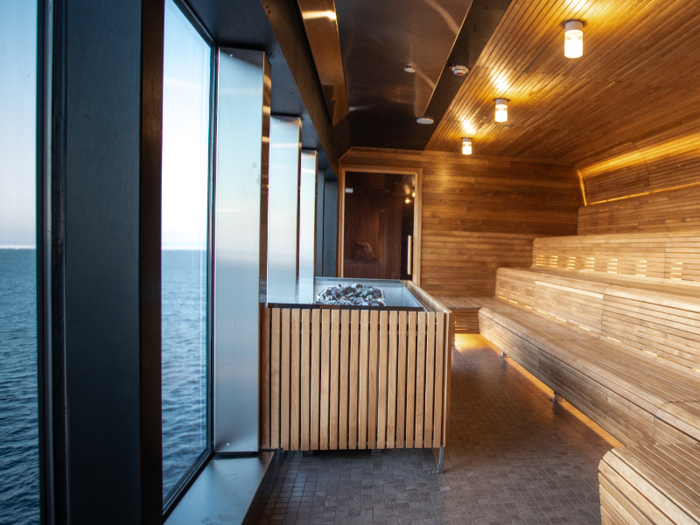 ... and the sauna and wellness center, which also offer sweeping views.