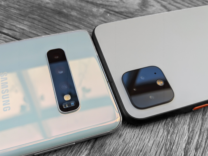 The Galaxy S10 has three camera options. The Pixel 4 has two, and it