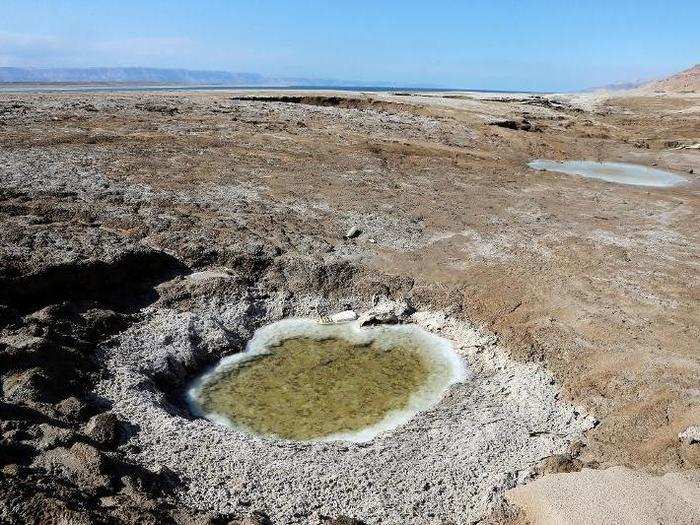 The land around the Dead Sea now has around 5,500 sinkholes near the shoreline — all of which have appeared in the last 40 years.