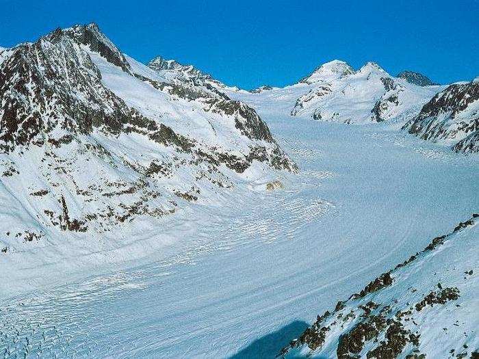 Iconic glaciers elsewhere in the world are at risk, too. The Aletsch Glacier is the largest glacier in the Swiss Alps. But that could change in the coming years.