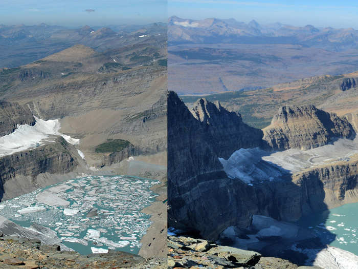 Even the glaciers that do remain in the park have shrunk.