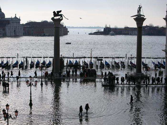 Venice now floods more than 60 times per year and is on track to be underwater by 2100.