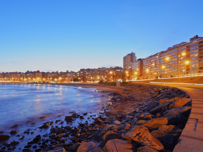 3. Montevideo, Uruguay, had a population of 1,745,000, which was 50.4% of the country