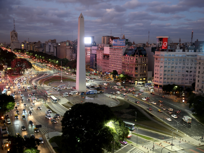 15. Buenos Aires, Argentina, had a population of 15,057,000, which was 33.6% of the country