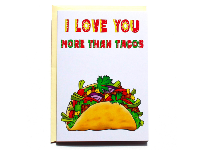 A cute food-related card