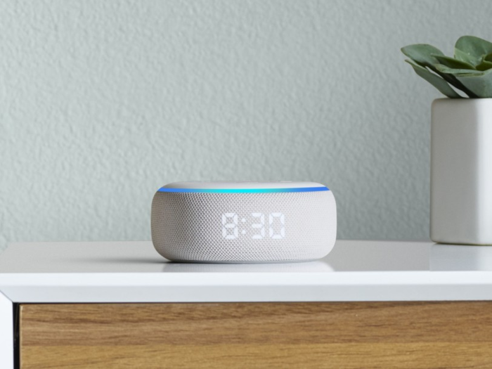 An Echo Dot smart speaker