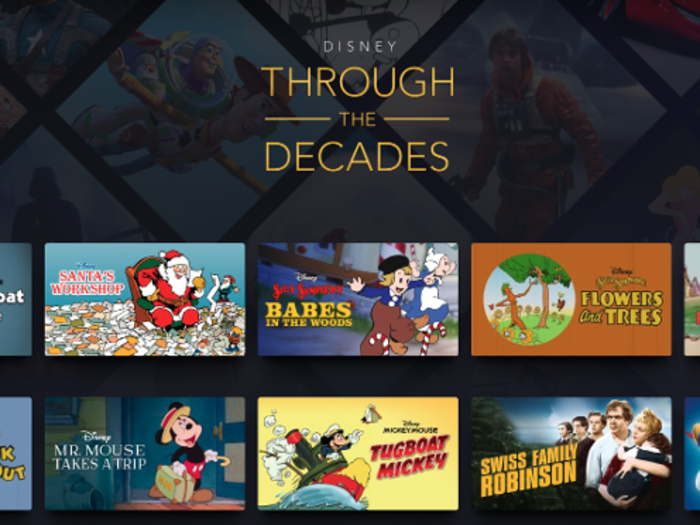 The Disney Through the Decades collection is a neat package that lets you watch titles dating all the way back to the 1920s.