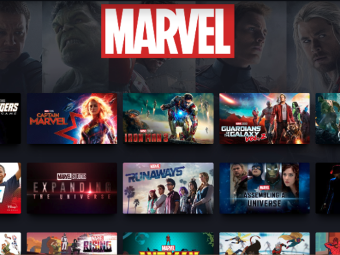 The Marvel tab will also likely be a big draw. It has all the Marvel movies, plus TV series and other shorts.