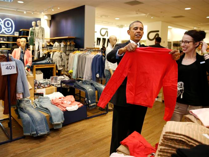 Despite its struggles, Gap still managed to garner buzz during this period, including high-profile moments like a visit from President Barack Obama.