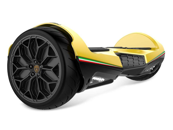 A hoverboard with a built-in Bluetooth speaker